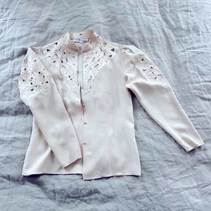 Vintage 100% Silk Women’s Blouse Size 8